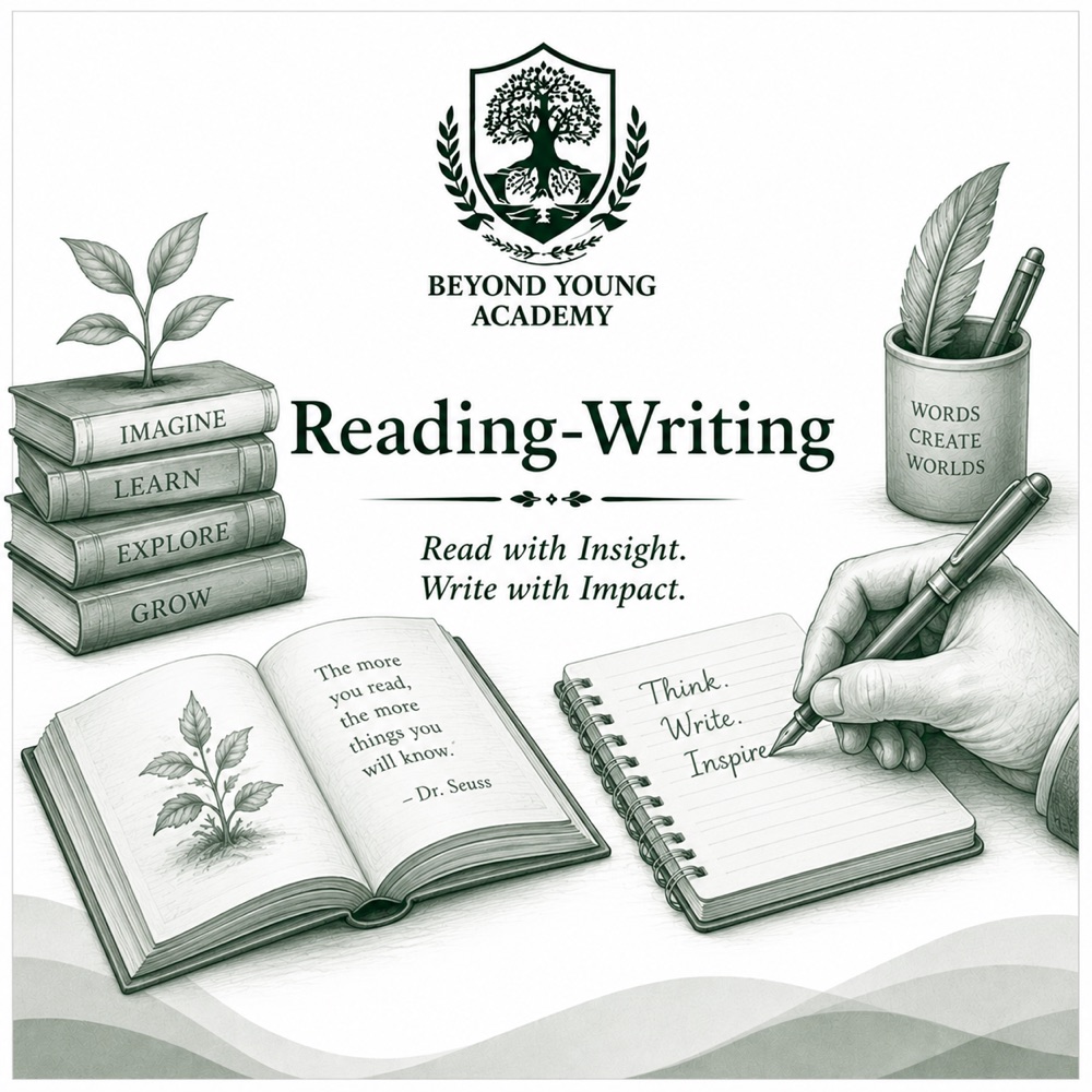 Reading and writing practice at Beyond Young Academy